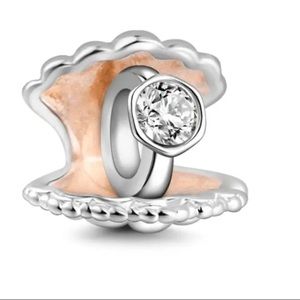 Elegant Silver Shell charm